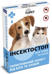 ProVET ІНСЕКТОСТОП - краплі від бліх і кліщів для собак і кішок - 1 піпетка Petmarket