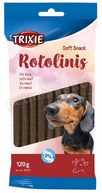 Trixie Soft Snack ROTOLINIS - м'які ласощі з яловичиною для собак - 120 г/12 шт. Petmarket