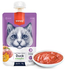Wanpy Duck & Pumkin - Крем-пюре с уткой и тыквой для котов Petmarket