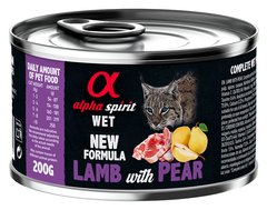 Alpha Spirit Adult Cat Lamb & Pear - консерви для котів (ягня/груші) Petmarket