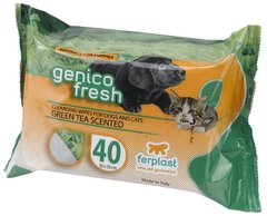 Ferplast GENICO FRESH Green Tea - влажные салфетки для собак и кошек (зеленый чай) - 40 шт. Petmarket