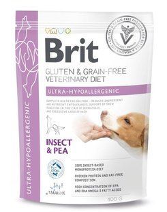 Brit VetDiet Dog Ultra-hypoallergenic - диетический сухой корм для собак с аллергией на основе белка насекомых Petmarket