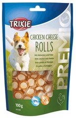 Trixie PREMIO Chicken Cheese Rolls - лакомство для собак (курица/сыр) - 100 г Petmarket