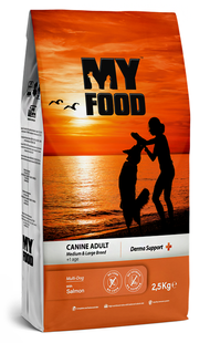 Myfood Dog Adult Medium & Large Derma Support Salmon - корм для собак средних и крупных пород (лосось) Petmarket