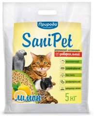 SaniPet Лимон древесный наполнитель для животных - 5 кг Petmarket
