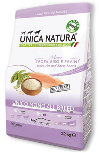 Gheda Unica Natura Unico All Breed Mono Trout - корм для собак всех пород (форель, рис и конские бобы) Petmarket