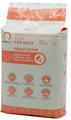 MISOKO- одноразові пелюшки для собак з ароматом персика - 45х60 см (10 шт) Petmarket