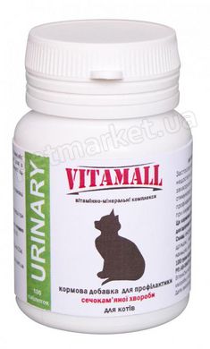VitamAll Urinary - добавка для профілактики сечокам'яної хвороби у котів - 100 табл. Petmarket