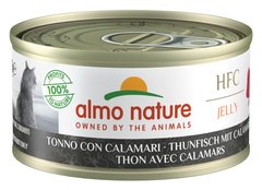 Almo Nature HFC Jelly Тунец/кальмары в желе - влажный корм для кошек, 70 г Petmarket