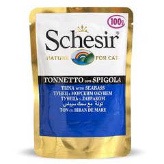 Schesir TUNA & SEABASS - Тунец с окунем - консервы для кошек, 100 г - 100 г Petmarket