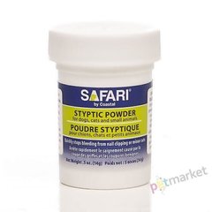 Safari STYPTIC Powder - антисептический кровоостанавливающий порошок для животных - 14 г Petmarket