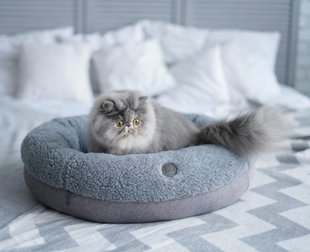 Harley and Cho BAGEL FUR - лежак для собак і кішок - M 75х65 см % Petmarket