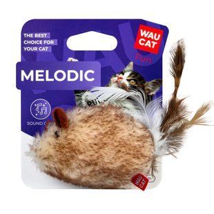 WAUCAT Fun Melodic - Мышка со звуковым чипом - игрушка для кошек - 13 см Petmarket