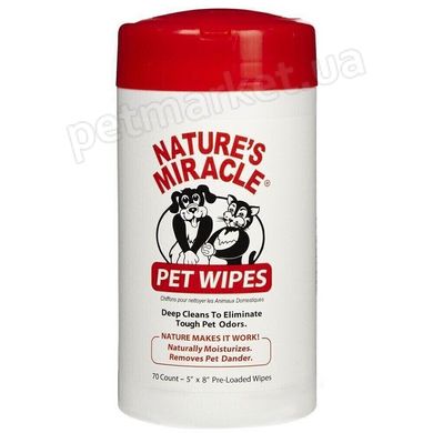 Nature`s Miracle PET WIPES - вологі серветки для собак і кішок - 70 шт. Petmarket