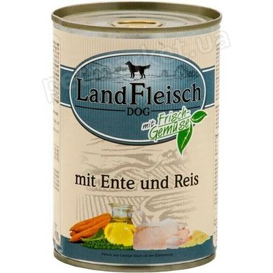 LandFleisch MIT ENTE & REIS - консерви для собак (качка/рис/овочі) - 800 г % Petmarket