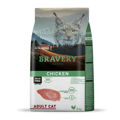 Bravery Chicken сухий беззерновий корм для котів (курка), 7 кг % Petmarket