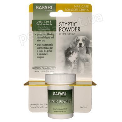 Safari STYPTIC Powder антисептична кровоспинна пудра для тварин - 14 г Petmarket