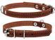 Collar ОДИНАРНИЙ шкіряний нашийник для собак - 47-62 см, Коричневий Petmarket